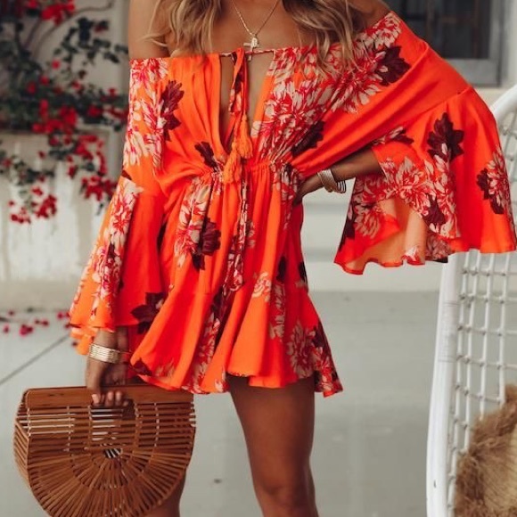 Dresses & Skirts - BOHO OFF SHOULDER FLORAL DRESS SZ M NEW!